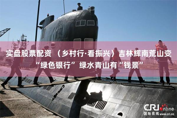 实盘股票配资 （乡村行·看振兴）吉林辉南荒山变“绿色银行” 绿水青山有“钱景”