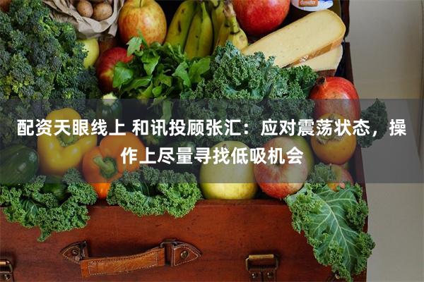 配资天眼线上 和讯投顾张汇：应对震荡状态，操作上尽量寻找低吸机会