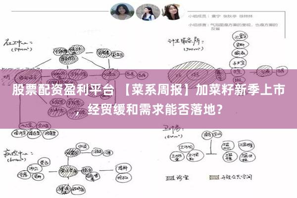 股票配资盈利平台 【菜系周报】加菜籽新季上市，经贸缓和需求能否落地？